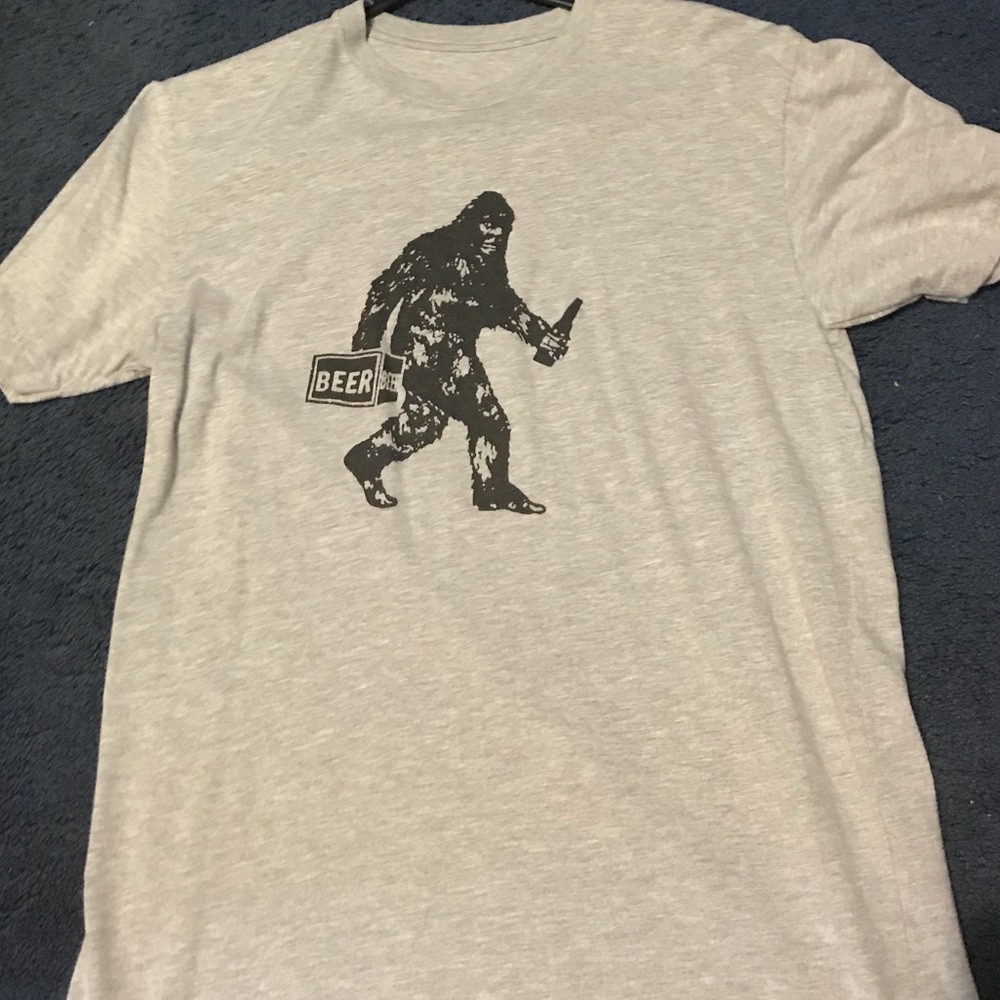 Big Foot with beer t-shirt